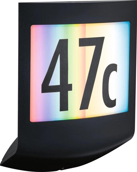 Paulmann 94513 - RGBW LED/8,2W IP44, placă iluminată reglabilă pentru număr de casă PADEA 230V