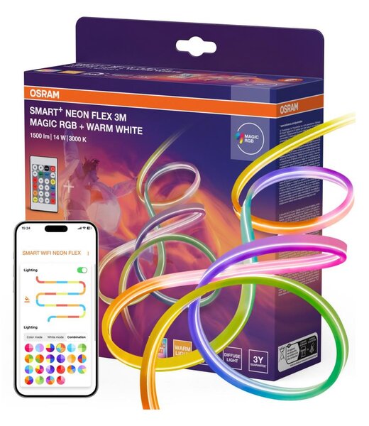 Osram - bandă LED RGBW reglabilă de exterior SMART+ MAGIC 3m LED/14W/230V Wi-Fi + telecomandă