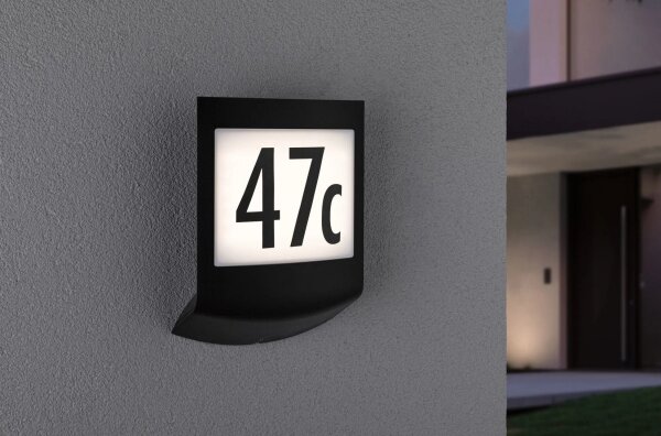 Paulmann 94513 - RGBW LED/8,2W IP44, placă iluminată reglabilă pentru număr de casă PADEA 230V