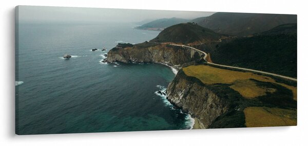 Tablou - Stânci în ocean (120x50 cm)