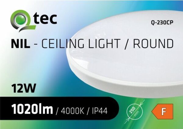 Plafonieră LED pentru baie CIRCLE LED/12W/230V 4000K d. 25 cm IP44 alb