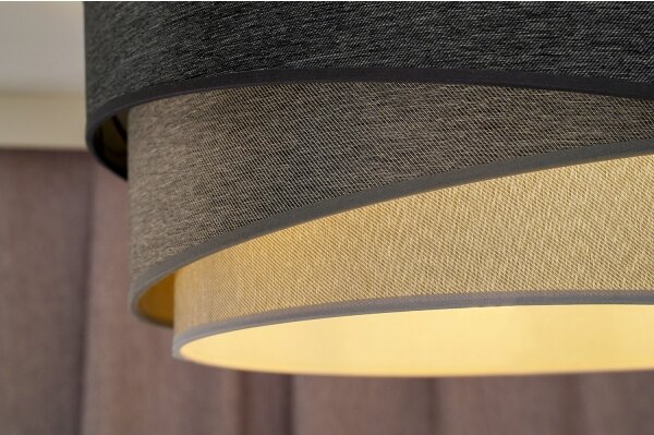 Lustră pe cablu Duolla KOBO 1xE27/15W/230V d. 45 cm antracit/gri/alb