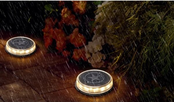 Lampă LED solară LED/0,6W/5,5V 24,5 cm 3200K IP66 negru