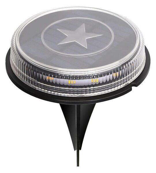 Lampă LED solară LED/0,6W/5,5V 24,5 cm 3200K IP66 negru