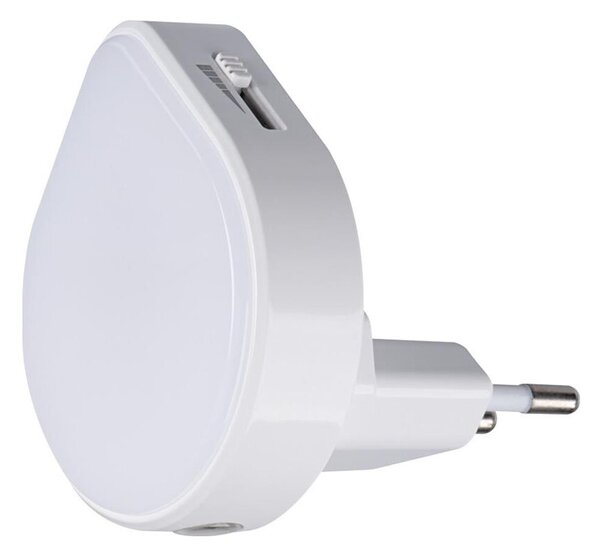 Corp de iluminat LED de orientare cu senzor pentru priză Kanlux 37396 ULOV LED/0,5W/230V
