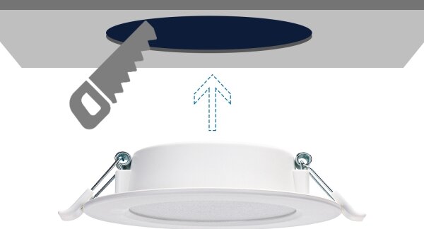 Corp de iluminat LED încastrat Aigostar LED/6W/230V 3000K d. 11,8 cm alb