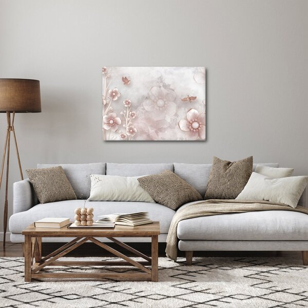 Tablou - Flori roz (70x50 cm)