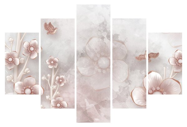Tablou - Flori roz (150x105 cm)