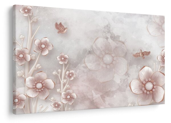 Tablou - Flori roz (90x60 cm)