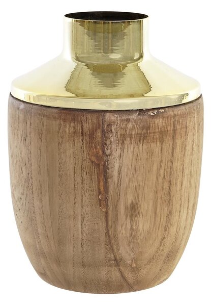 Vaza Egypt din lemn de acacia natur 15x20 cm