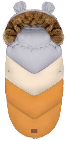 Sac de iarnă extensibil Teddy portocaliu-gri