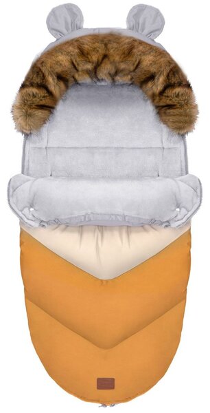 Sac de iarnă extensibil Teddy portocaliu-gri