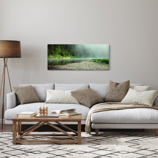 Tablou - Râu lângă pădure (120x50 cm)