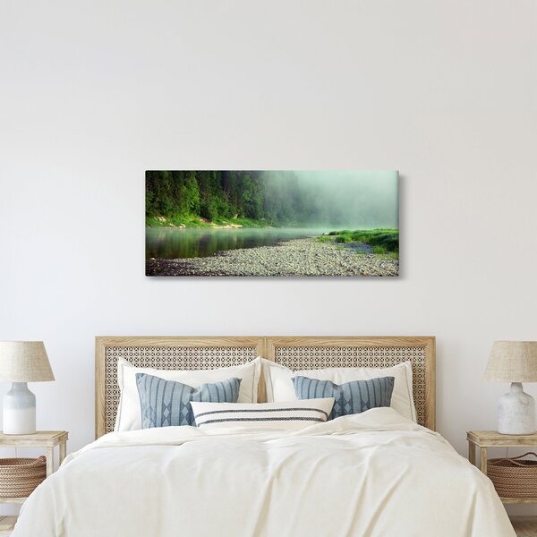Tablou - Râu lângă pădure (120x50 cm)
