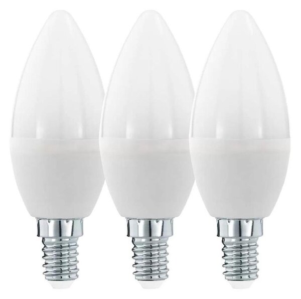 SET 3x bec LED Eglo 12884 C37 E14/6W/230V 3000K