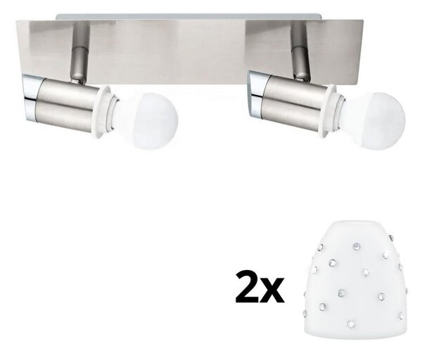 Spot LED Eglo MY CHOICE 2xE14/4W/230V crom/alb