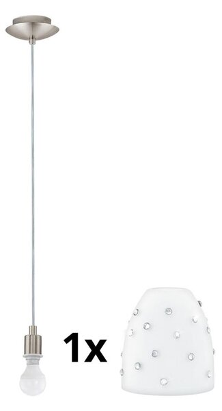Lustră LED pe cablu Eglo MY CHOICE 1xE14/4W/230V crom/alb