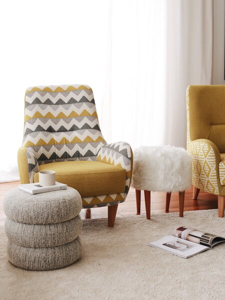 Atelier Del Sofa, Fotoliu Damla multicolor 75/88/95 cm