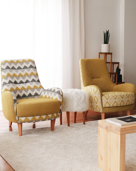 Atelier Del Sofa, Fotoliu Damla multicolor 75/88/95 cm