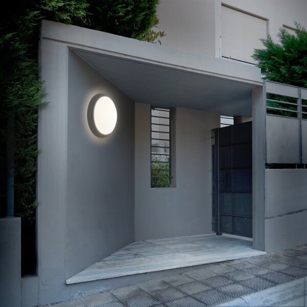 Aplică LED de exterior Solight WO745-G LED/13W/230V 4000K IP54 rotund gri