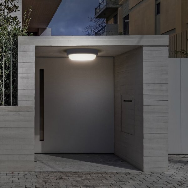 Aplică LED de exterior Solight WO745-G LED/13W/230V 4000K IP54 rotund gri