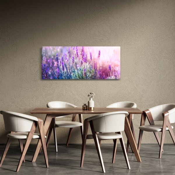 Tablou - Lavandă în strălucirea soarelui (120x50 cm)