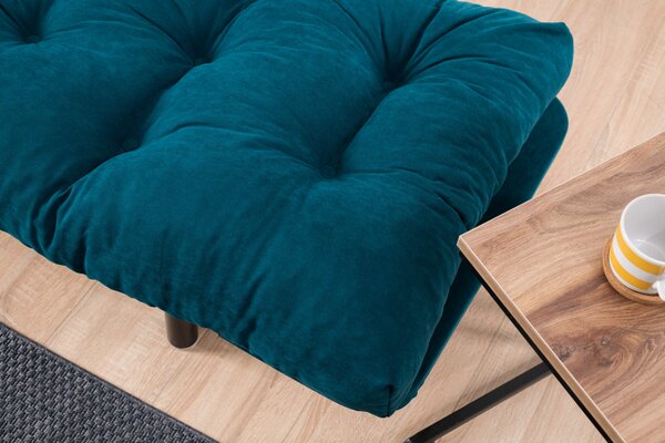Atelier Del Sofa, Canapea extensibilă 2 locuri Dilek albastru petrol 155/70/85 cm