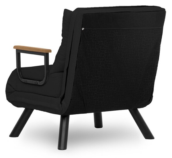 Atelier Del Sofa, Fotoliu extensibil Elmas gri inchis 67/78/78 cm