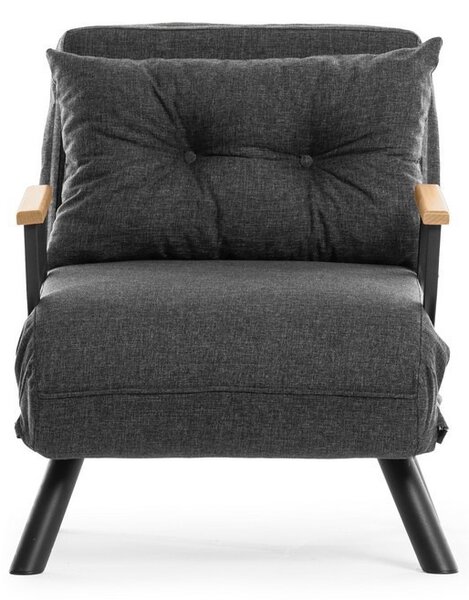Atelier Del Sofa, Fotoliu extensibil Elmas gri inchis 67/78/78 cm