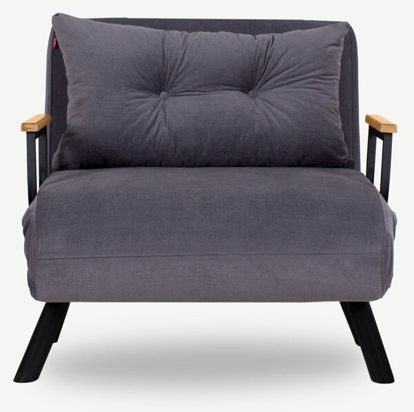 Atelier Del Sofa, Fotoliu extensibil Elmas gri 67/78/78 cm