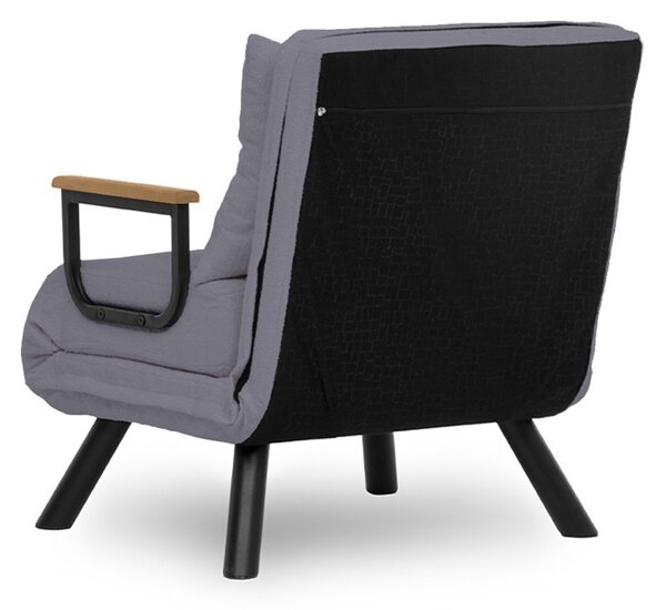 Atelier Del Sofa, Fotoliu extensibil Elmas gri 67/78/78 cm