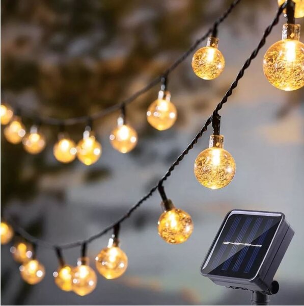 Lanț LED solar 6,9m 50xLED/1,2V