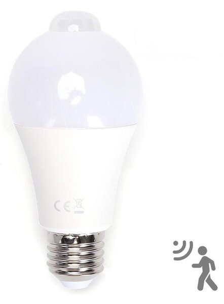 Bec LED cu senzor de mișcare și crepuscular Aigostar A60 E27/12W/230V 6500K