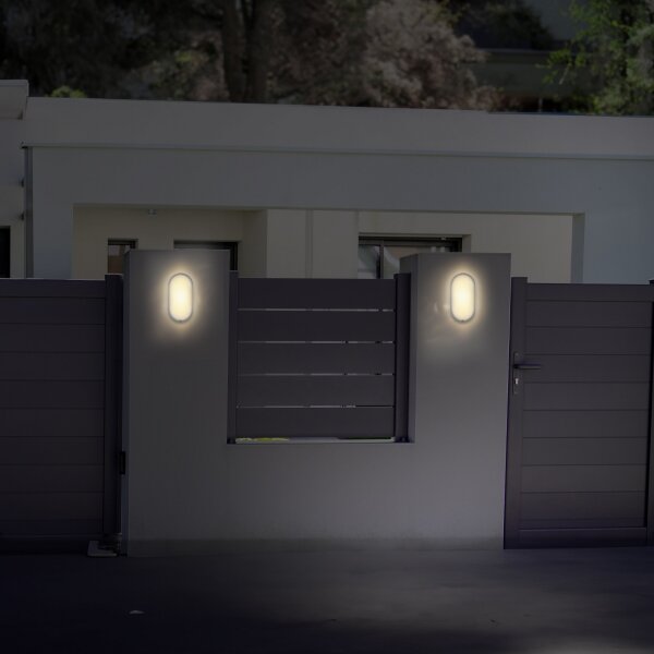 Aplică LED de exterior Solight WO749-G LED/20W/230V 4000K IP54 gri oval