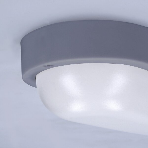 Aplică LED de exterior Solight WO744-G LED/13W/230V 4000K IP54 gri oval