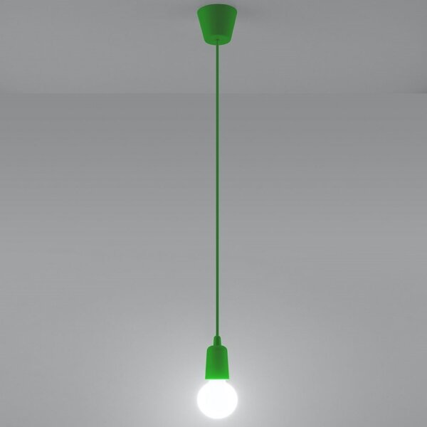 Lustră pe lanț DIEGO 1xE27/60W/230V verde
