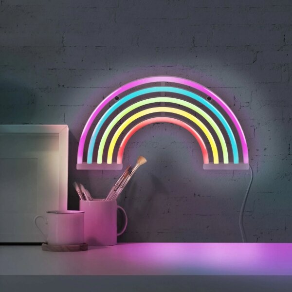 Decorațiune LED neon de perete RAINBOW LED/3W/3xAA multicolor