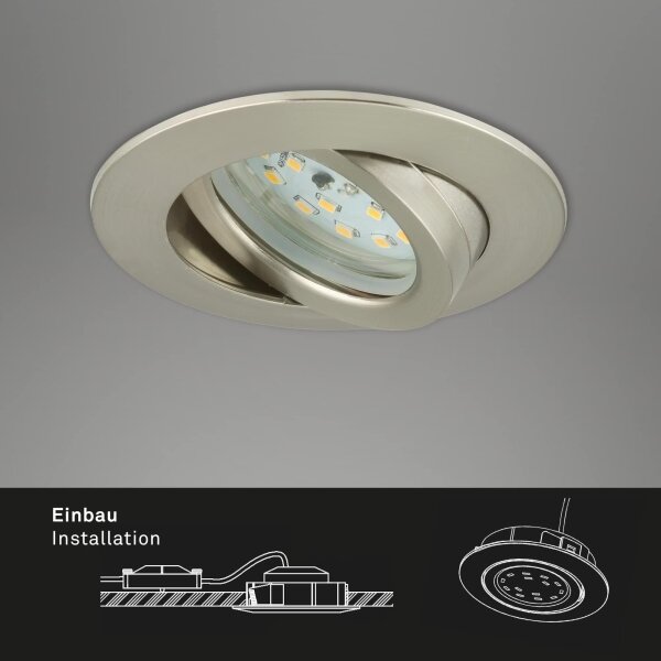 Corp de iluminat LED dimabil încastrat Briloner 7296-012 LED/6,5W/230V IP23 crom