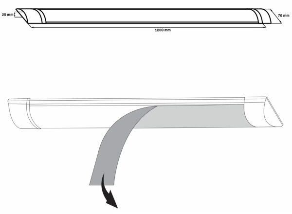 Corp de iluminat LED pentru mobilier de bucătărie LED/36W/230V 4000K 120 cm alb