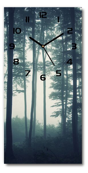 Ceas din sticlă dreptunghiular vertical Ceață în pădure