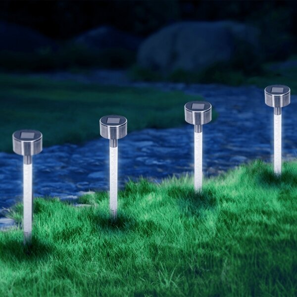 Lampă LED solară Aigostar LED/0,006W/1,2V 36,7cm crom 6500K IP44