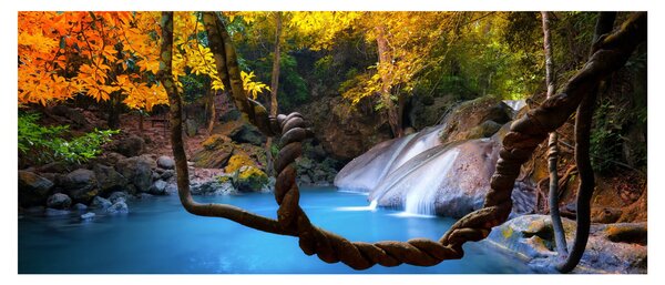 Tablou - Cascade din Asia (120x50 cm)
