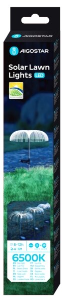 Lampă LED solară decorativă Aigostar LED/0,03W/1,2V 70cm 6500K IP44