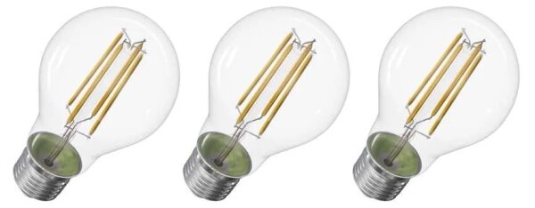 SET 3x bec LED FILAMENT A60 E27/3,8W/230V 4000K