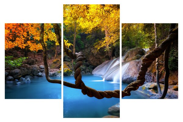 Tablou - Cascade din Asia (90x60 cm)