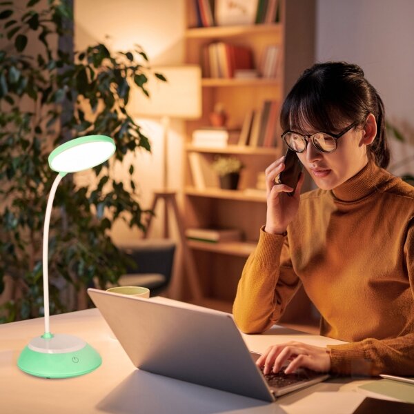 Lampă LED reîncărcabilă dimabilă de masă VISUA LED/5W/5V 3000-5000K albastru