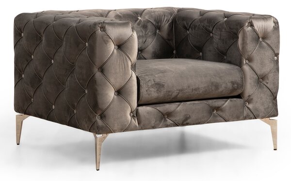 Atelier Del Sofa, Fotoliu Feray antracit 108/90/70 cm