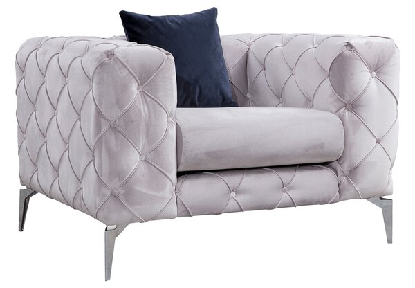 Atelier Del Sofa, Fotoliu Feray gri deschis 108/90/70 cm