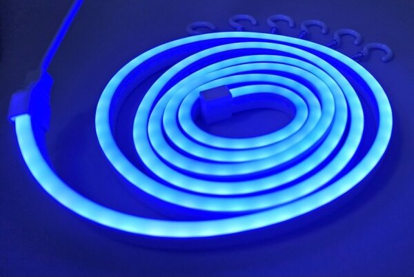 Bandă LED flexibilă NEON LED/5V 1,8 m albastru