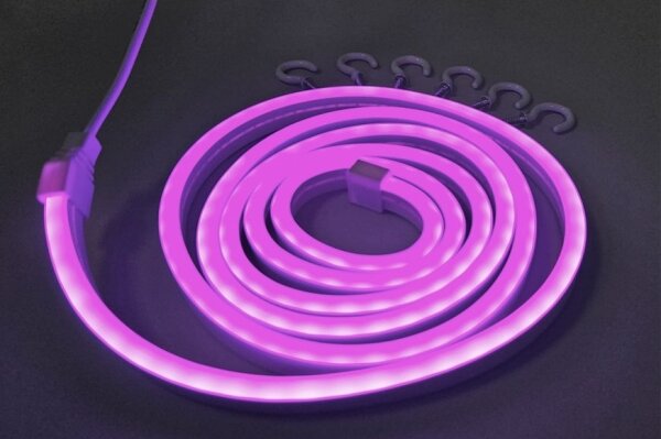 Bandă LED flexibilă NEON LED/5V 1,8 m mov